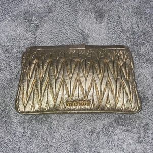 Miu Miu Gold Clutch